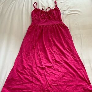 old navy pink midi dress